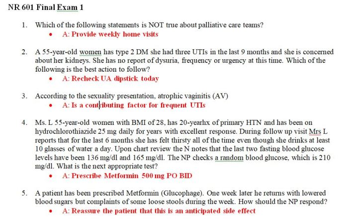 Nr 601 final exam 2023