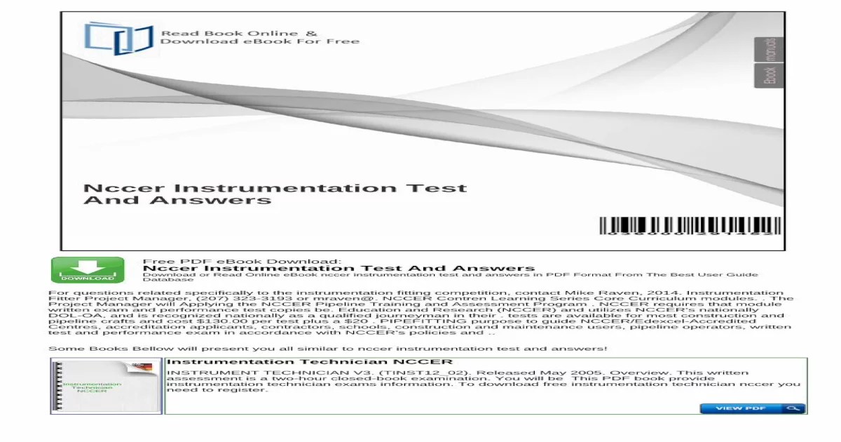 Nccer module 1 test answers