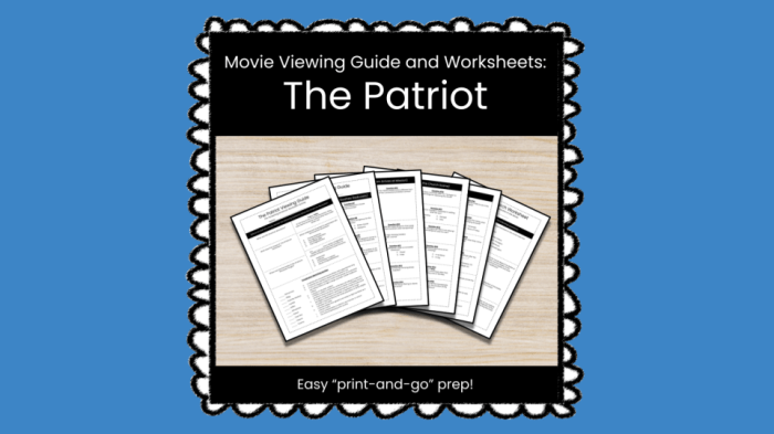 The patriot worksheet answer key