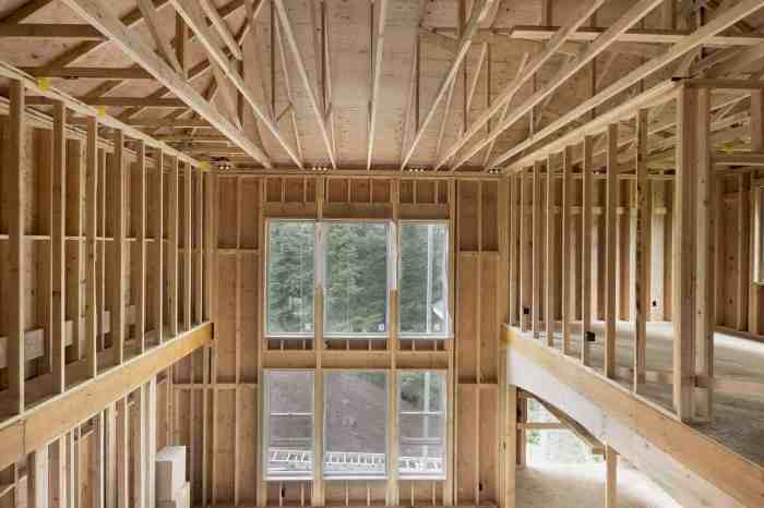 Stud wall parallel to joists